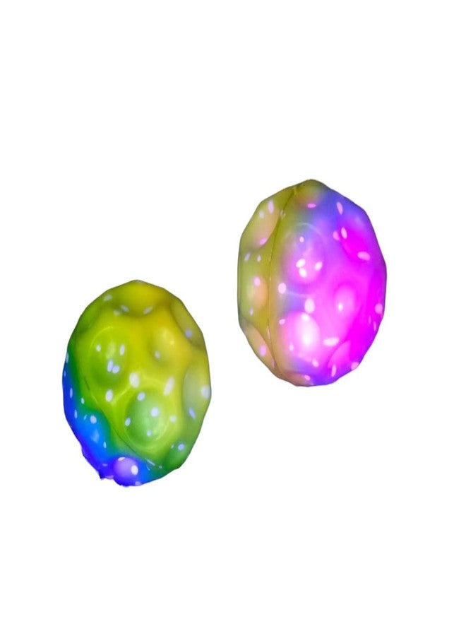 SARASI Light Moon Bouncy Ball for Kids, Anti Stress & High Bounce Ball [Pack 1Pcs ]- 7.5 cm (Multicolor) - Image 1